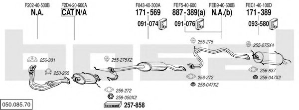 BOSAL 050.085.70 Exhaust System